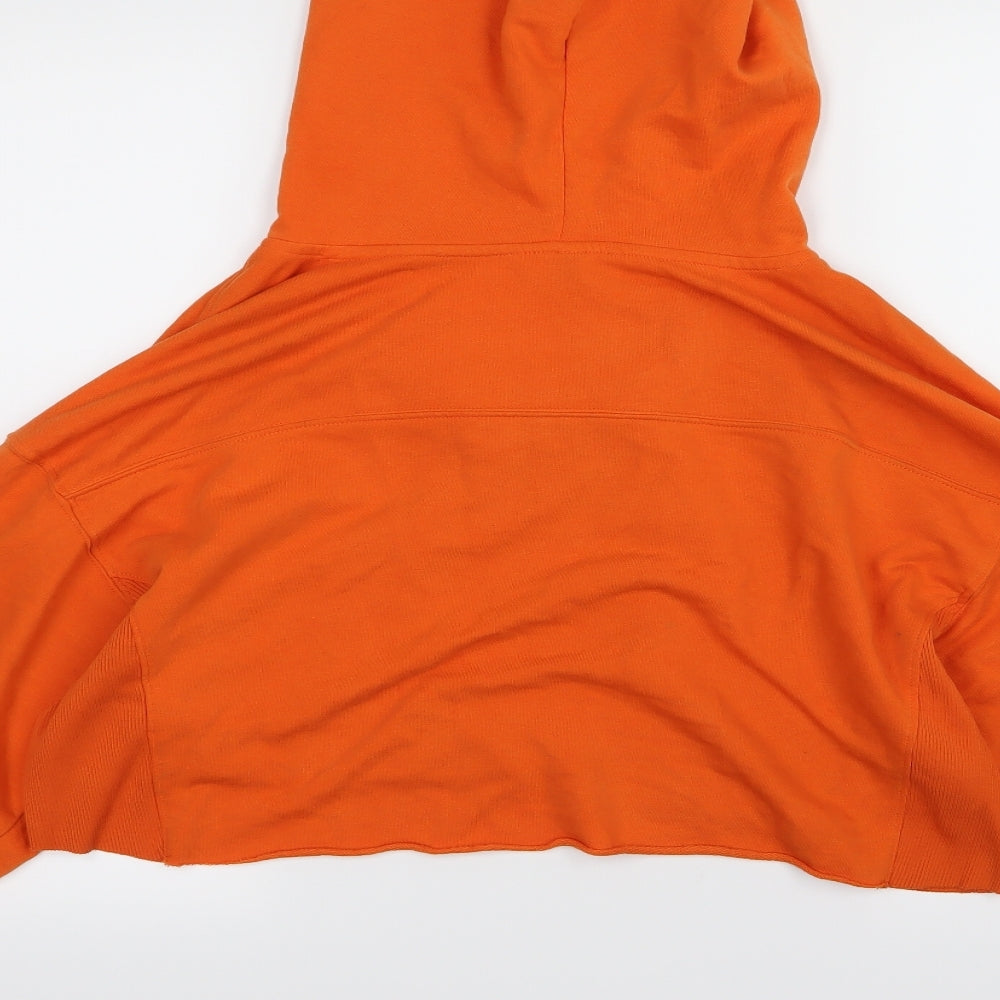 Divided by H&M Womens Orange  Jersey Pullover Hoodie Size M  - Cropped oversized