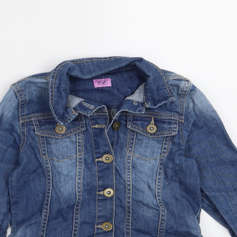 F&F Girls Blue   Jacket  Size 7-8 Years