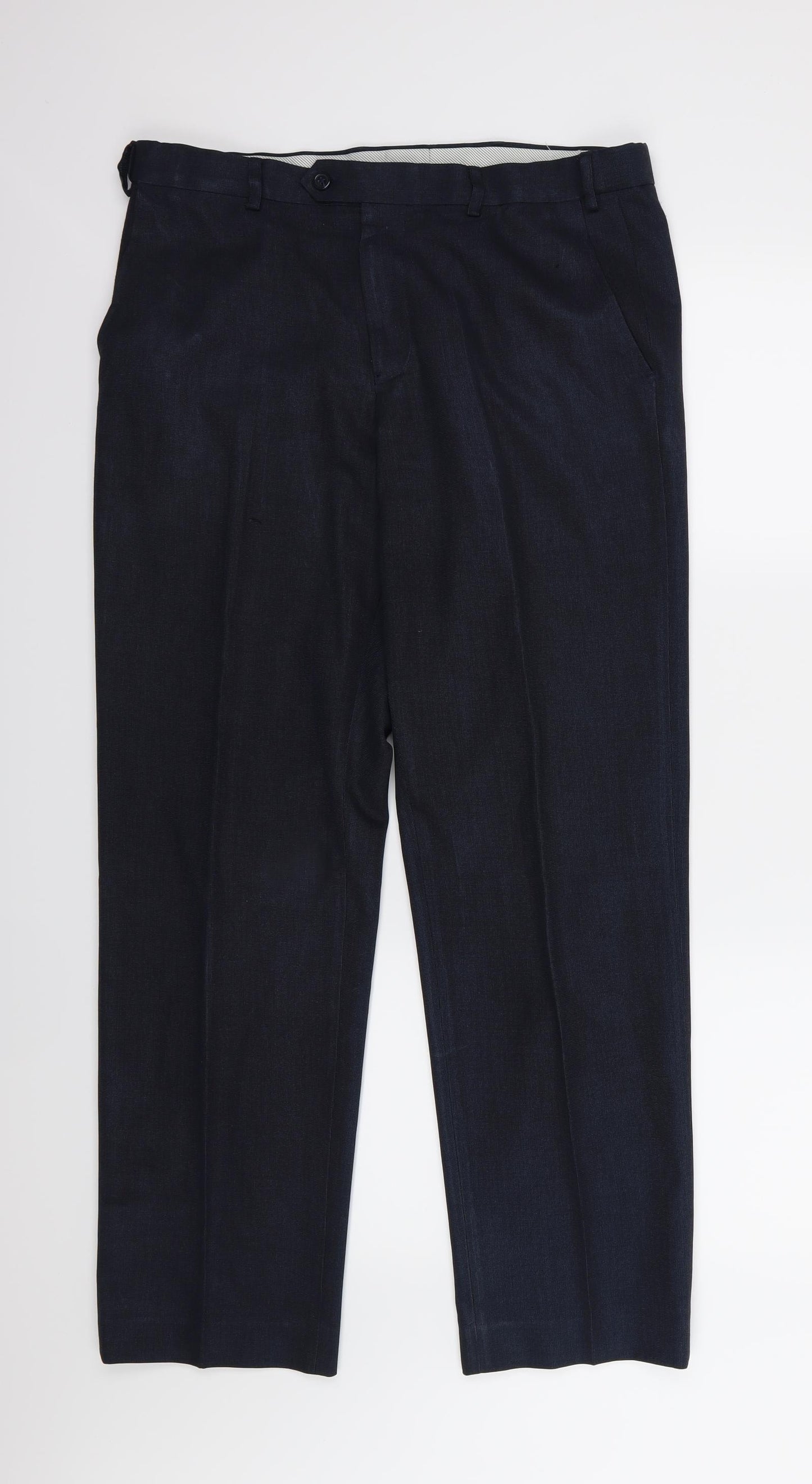 Marks and Spencer Mens Blue  Rayon Trousers  Size 34 L31 in