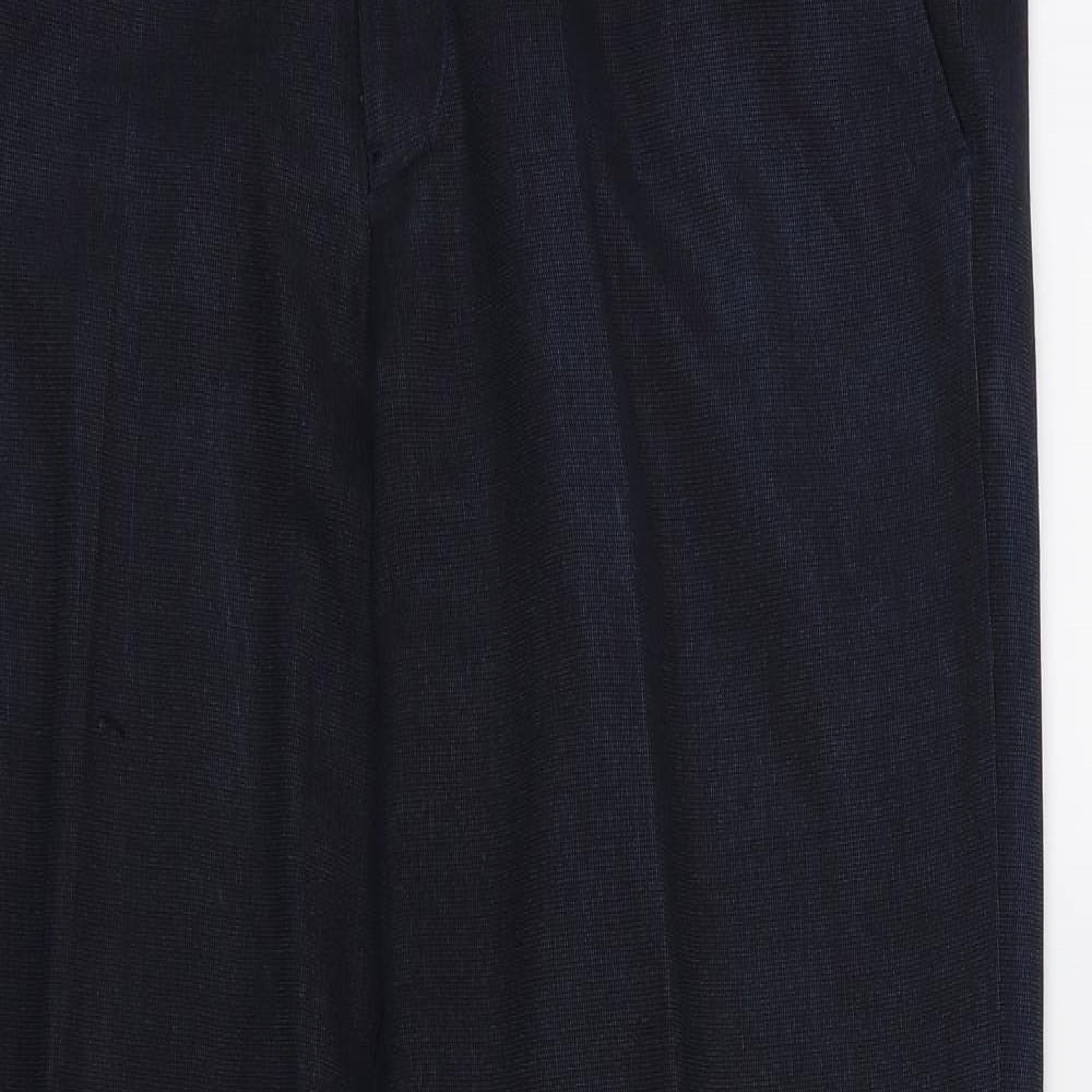 Marks and Spencer Mens Blue  Rayon Trousers  Size 34 L31 in