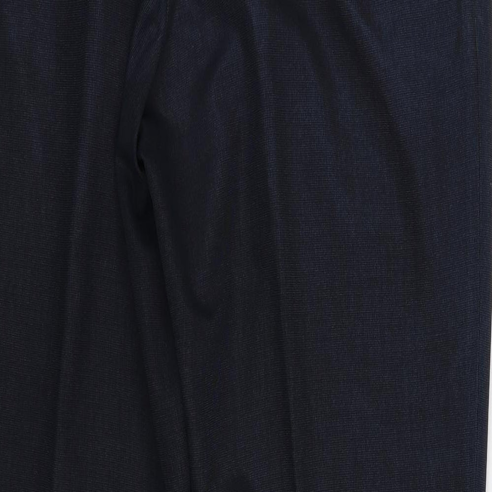 Marks and Spencer Mens Blue  Rayon Trousers  Size 34 L31 in