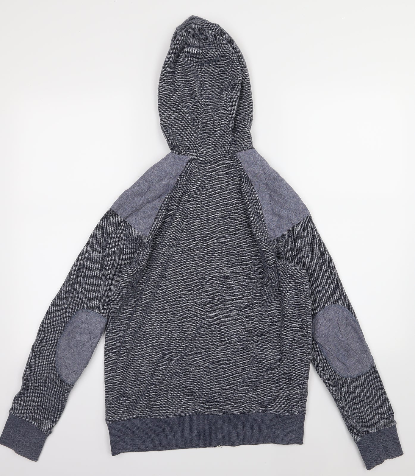 RESERVED Mens Blue  Jersey Full Zip Hoodie Size S
