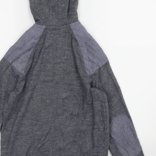 RESERVED Mens Blue  Jersey Full Zip Hoodie Size S