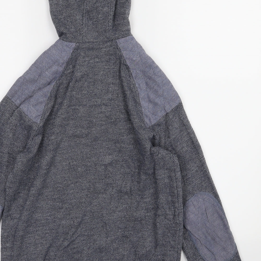 RESERVED Mens Blue  Jersey Full Zip Hoodie Size S