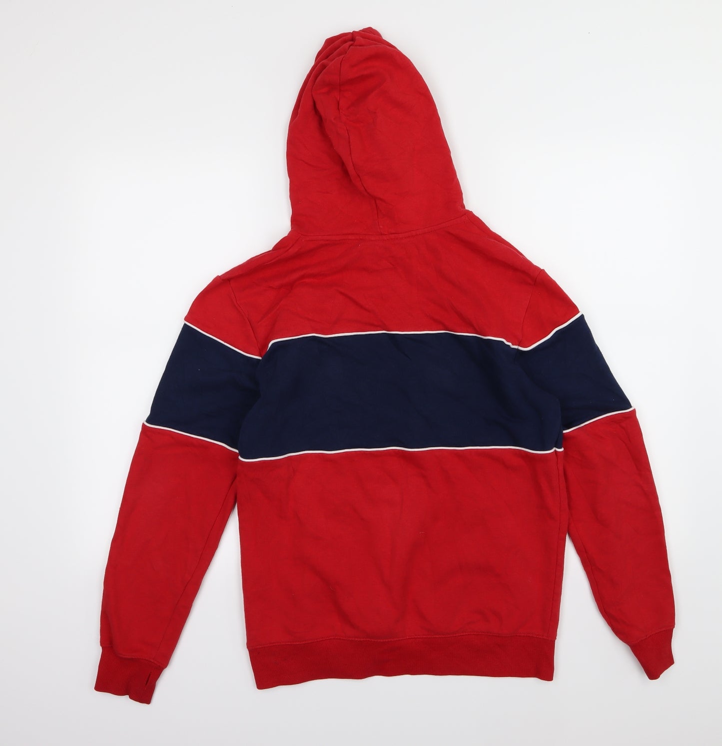 H&M Boys Red Striped Jersey Pullover Hoodie Size 14 Years  - Brnx