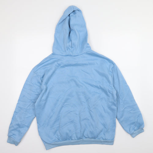 Preworn Womens Blue  Jersey Pullover Hoodie Size L  - Heart