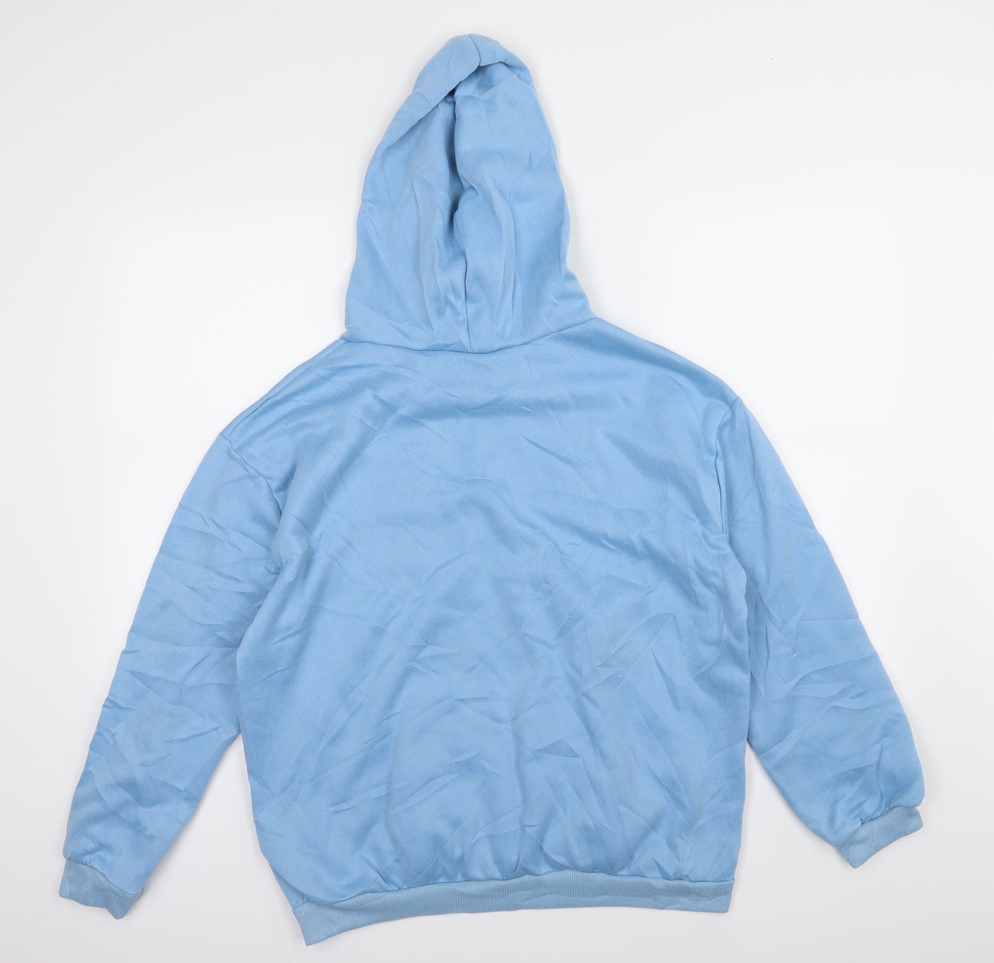 Preworn Womens Blue  Jersey Pullover Hoodie Size L  - Heart