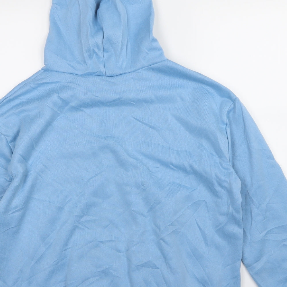 Preworn Womens Blue  Jersey Pullover Hoodie Size L  - Heart
