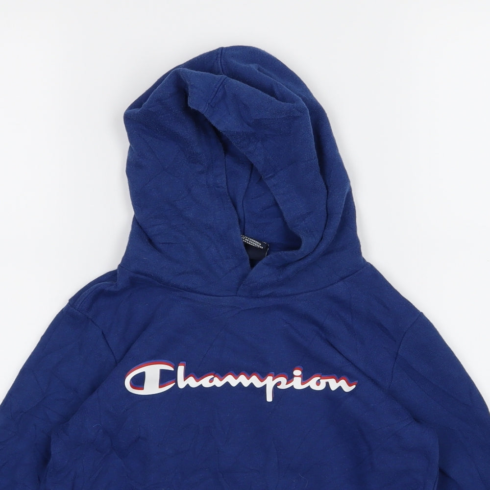 Champion Boys Blue  Jersey Pullover Hoodie Size 9-10 Years
