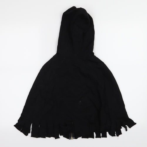 People's Market Womens Black  Jersey Full Zip Hoodie Size S  - Cropped