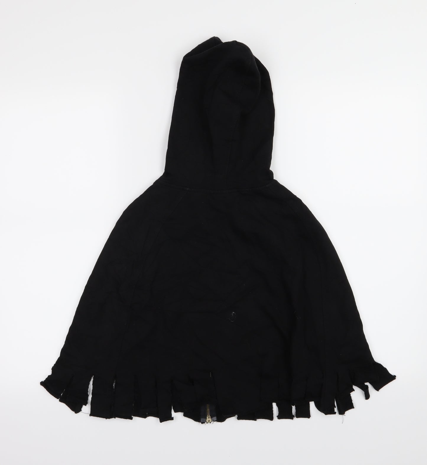 People's Market Womens Black  Jersey Full Zip Hoodie Size S  - Cropped