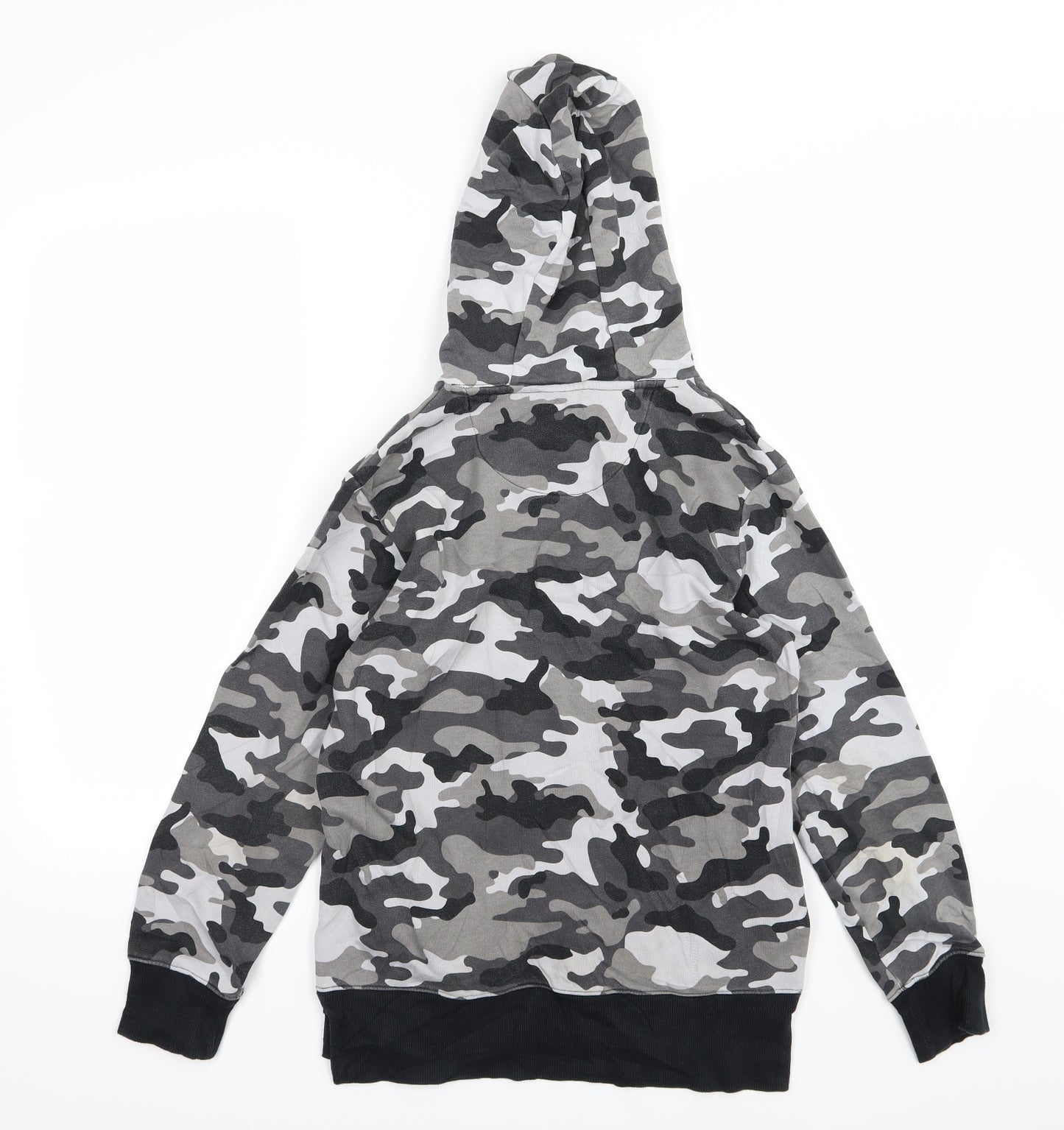 Matalan Boys Grey Camouflage Jersey Pullover Hoodie Size 12 Years