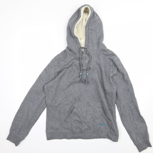 Saltrock Womens Grey  Jersey Pullover Hoodie Size 12
