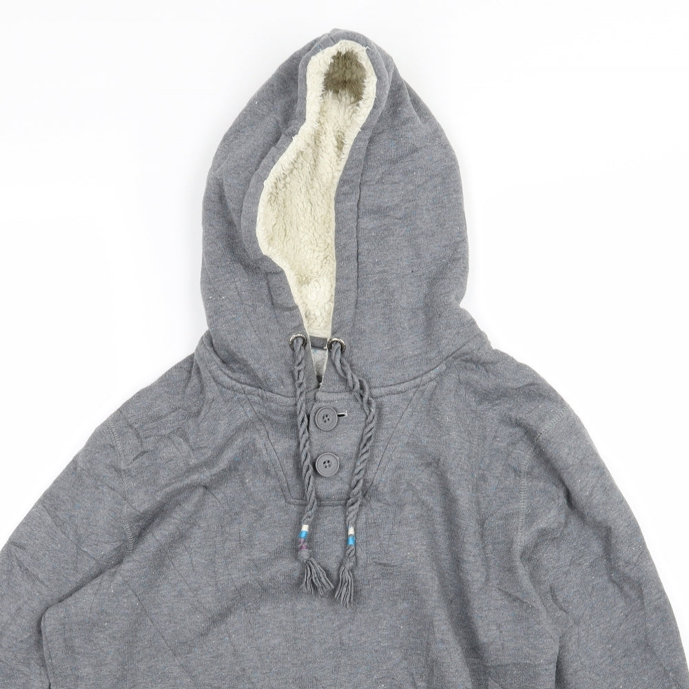Saltrock Womens Grey  Jersey Pullover Hoodie Size 12