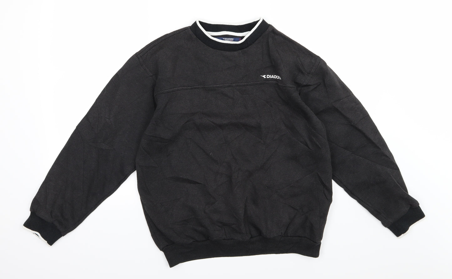 Diadora Boys Black  Jersey Pullover Sweatshirt Size 14-15 Years
