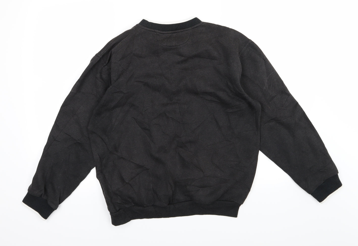 Diadora Boys Black  Jersey Pullover Sweatshirt Size 14-15 Years