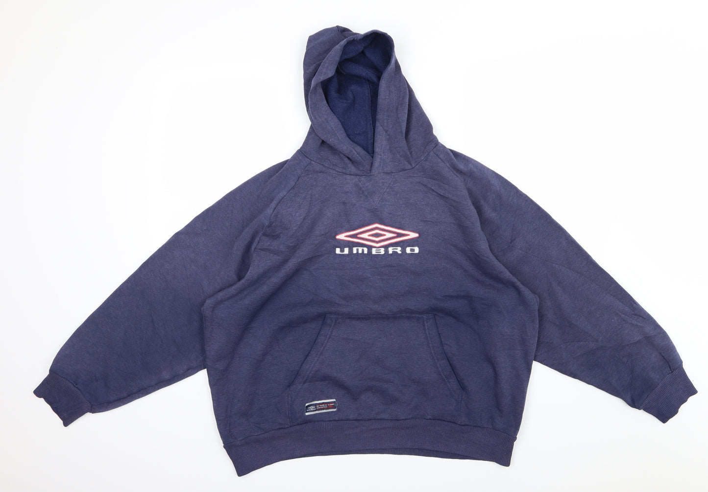 Umbro Mens Blue  Jersey Pullover Hoodie Size L