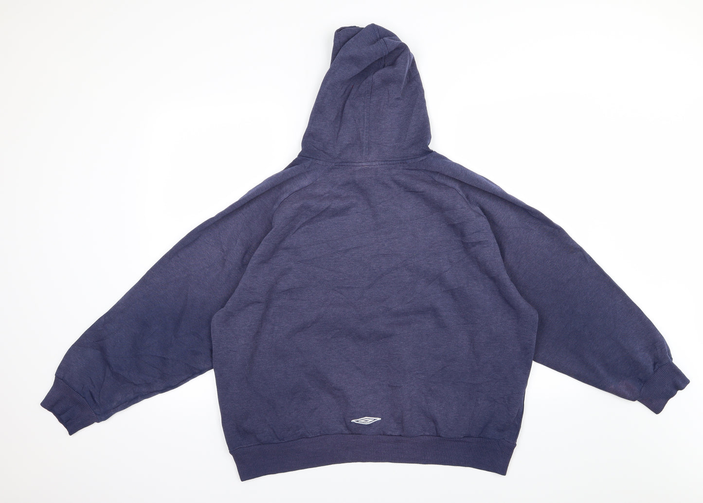Umbro Mens Blue  Jersey Pullover Hoodie Size L