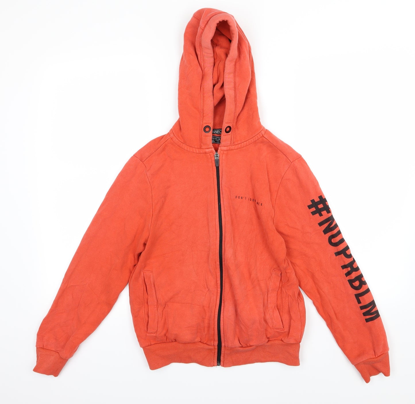 NEXT Boys Red  Jersey Full Zip Hoodie Size 11 Years  - Don't look back