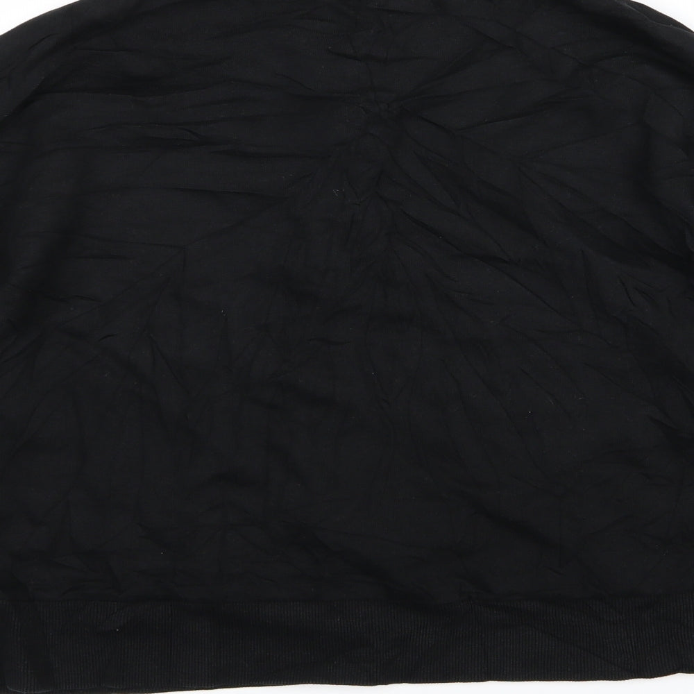 Weekday Womens Black  Jersey Pullover Sweatshirt Size S