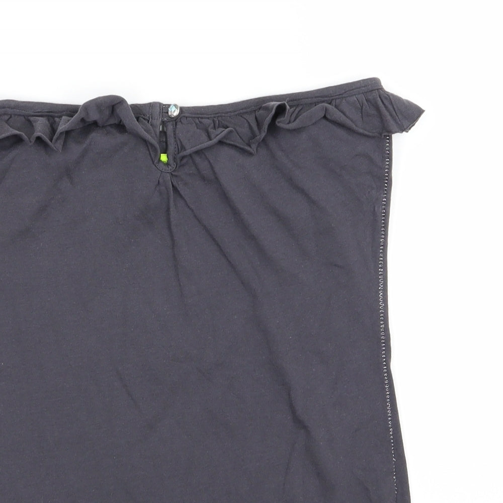 River Island Womens Grey  Jersey Basic T-Shirt Size 8