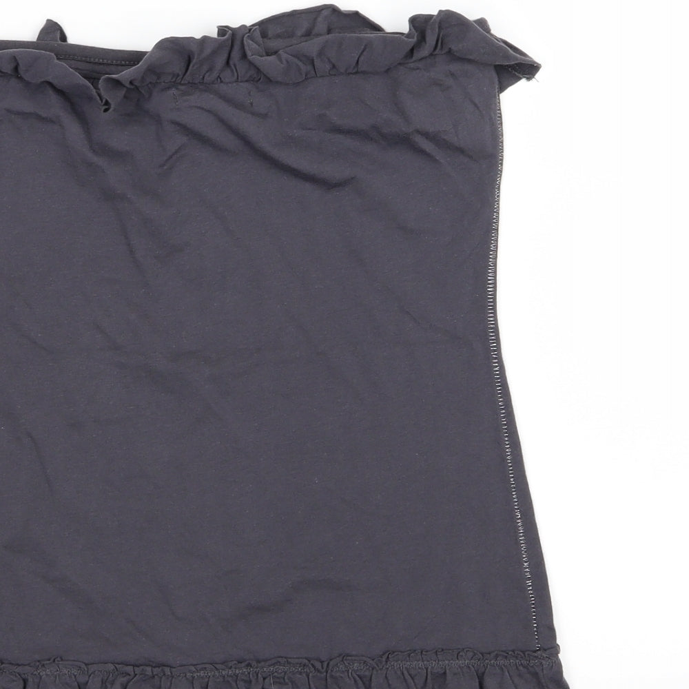 River Island Womens Grey  Jersey Basic T-Shirt Size 8