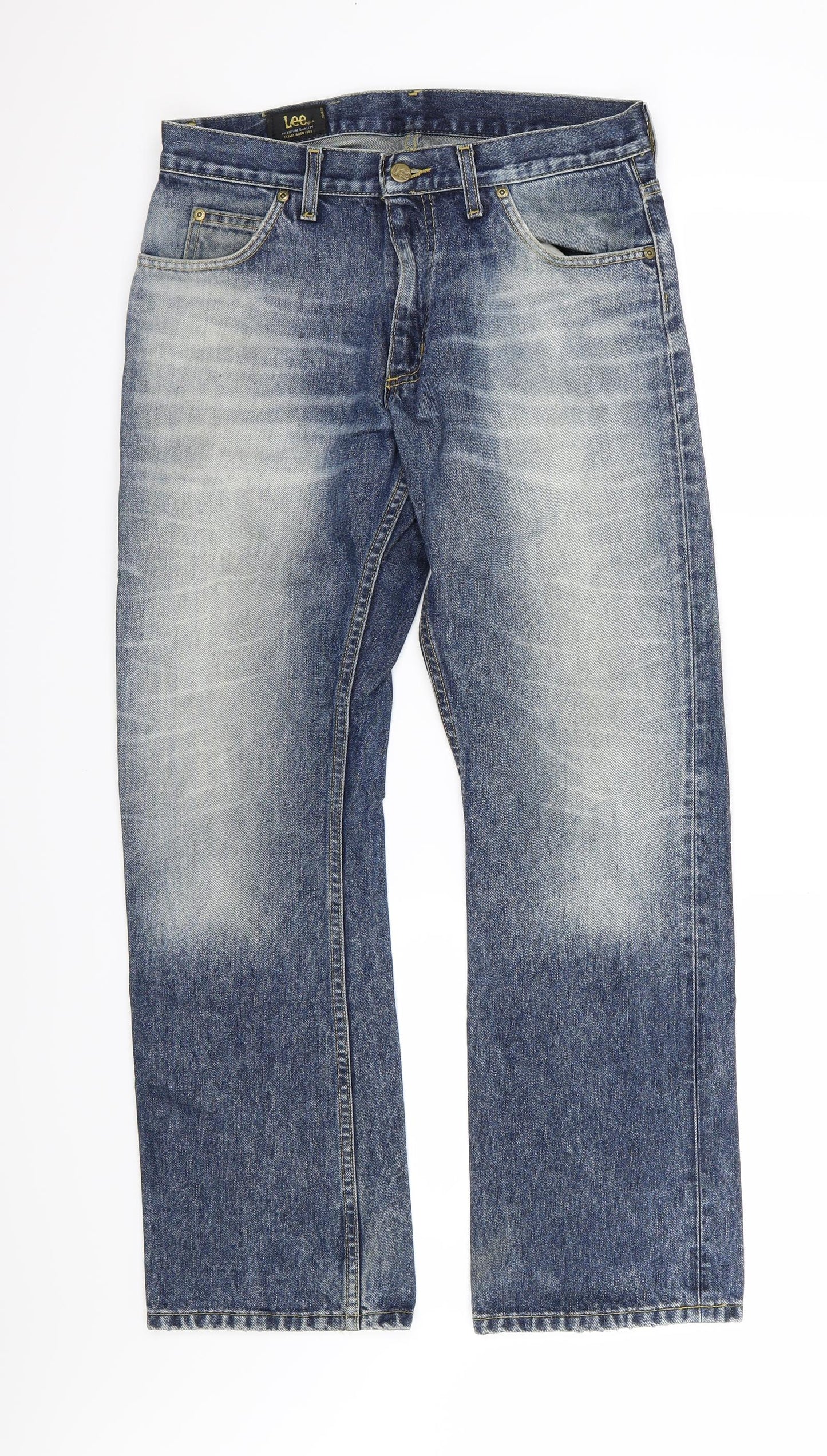 Lee Mens Blue  Denim Straight Jeans Size 32 L30 in