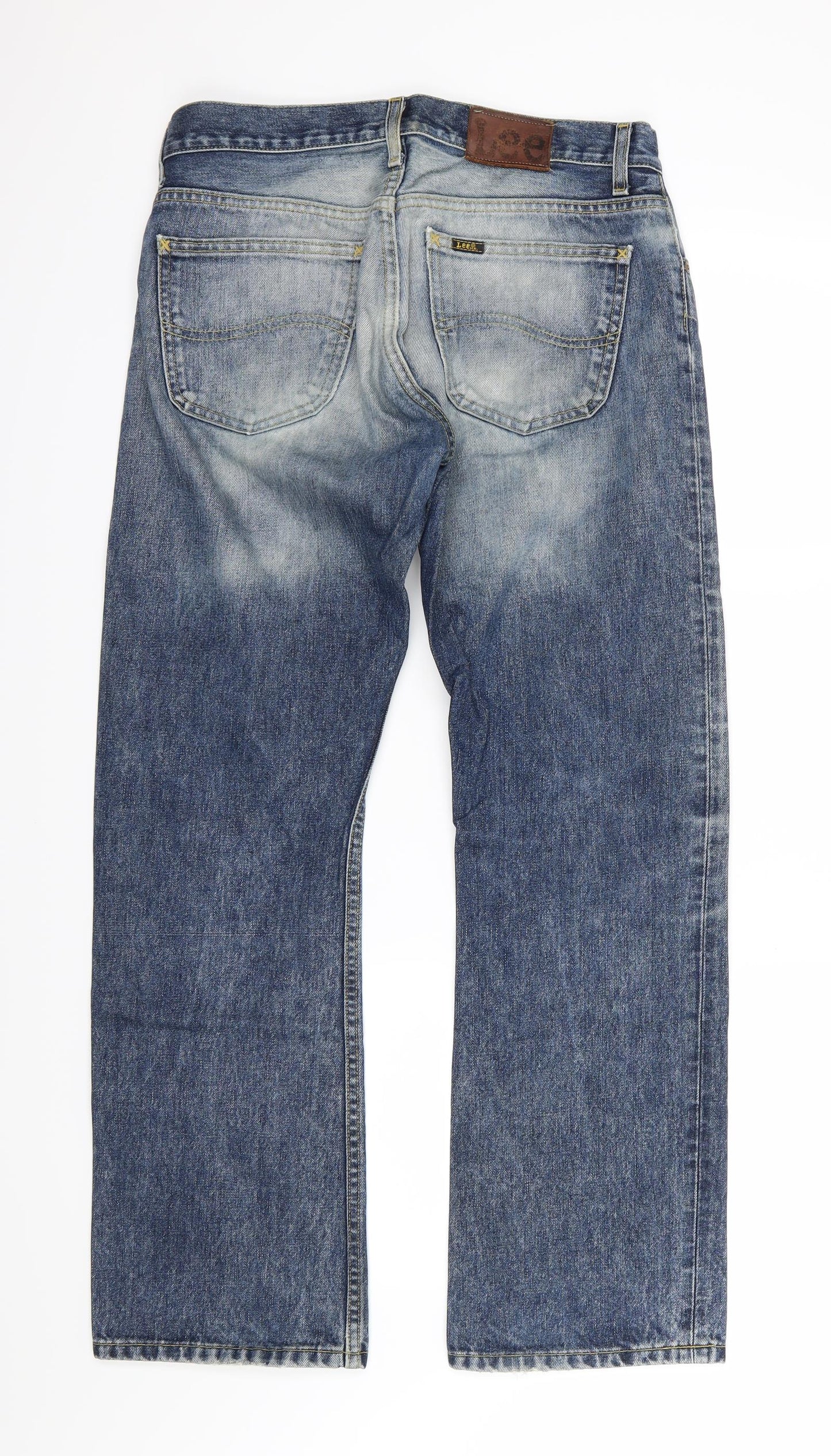Lee Mens Blue  Denim Straight Jeans Size 32 L30 in