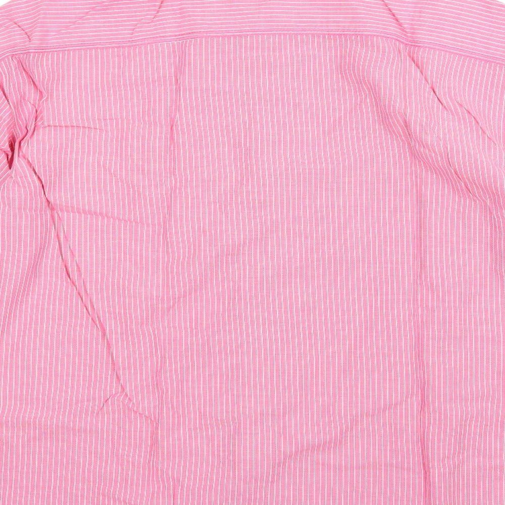 Blue Harbour Mens Pink Striped Woven  Button-Up Size 2XL