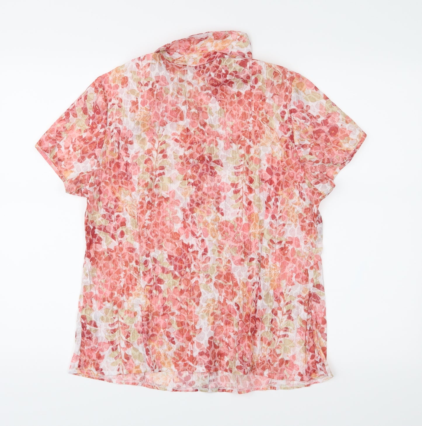 Bonmarché Womens Pink Floral  Basic Blouse Size 14