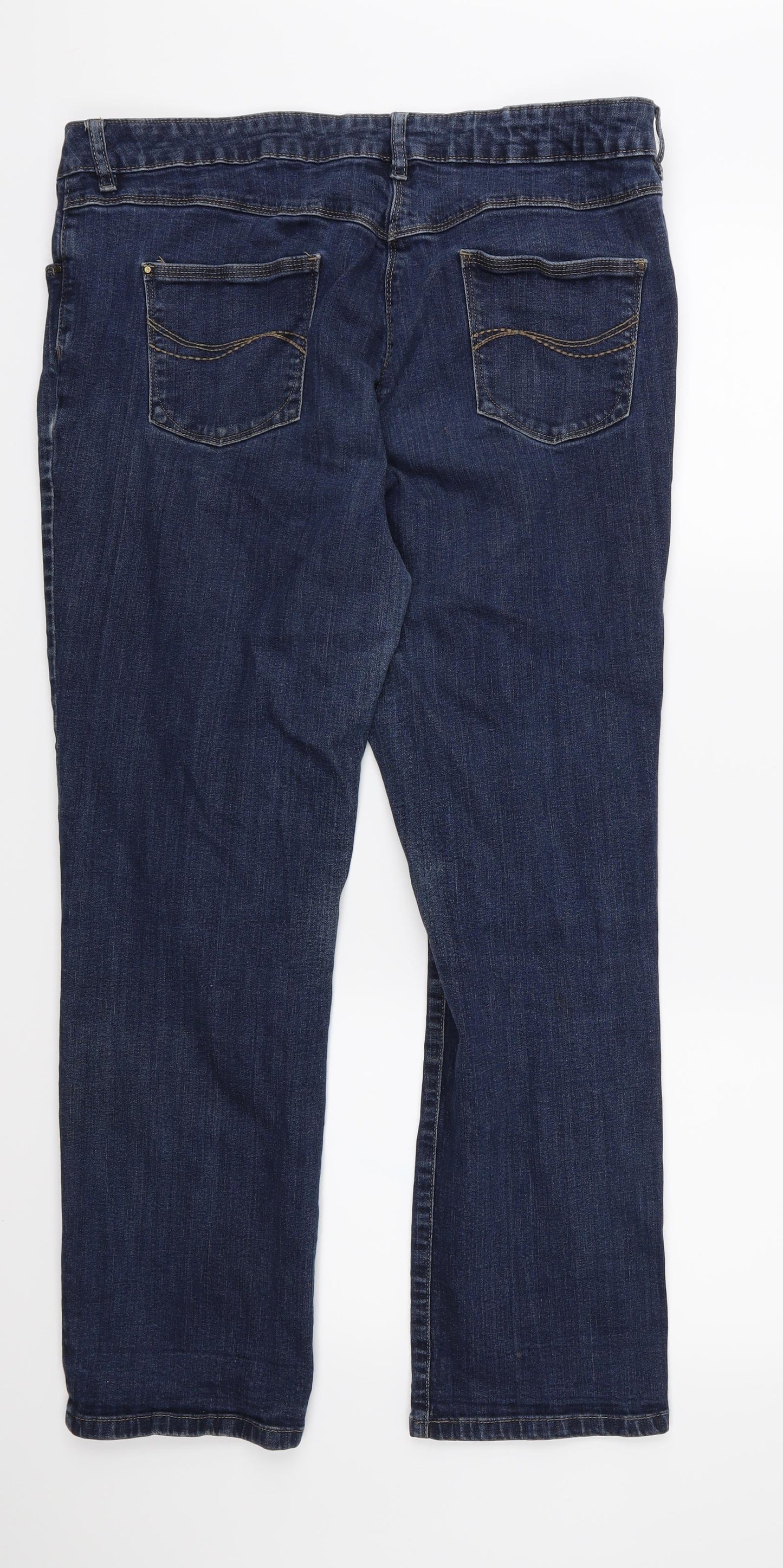 TU Womens Black  Denim Straight Jeans Size 18 L28 in