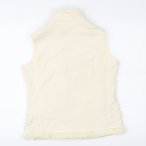 Marks and Spencer Womens Ivory  Fleece Gilet Waistcoat Size 12