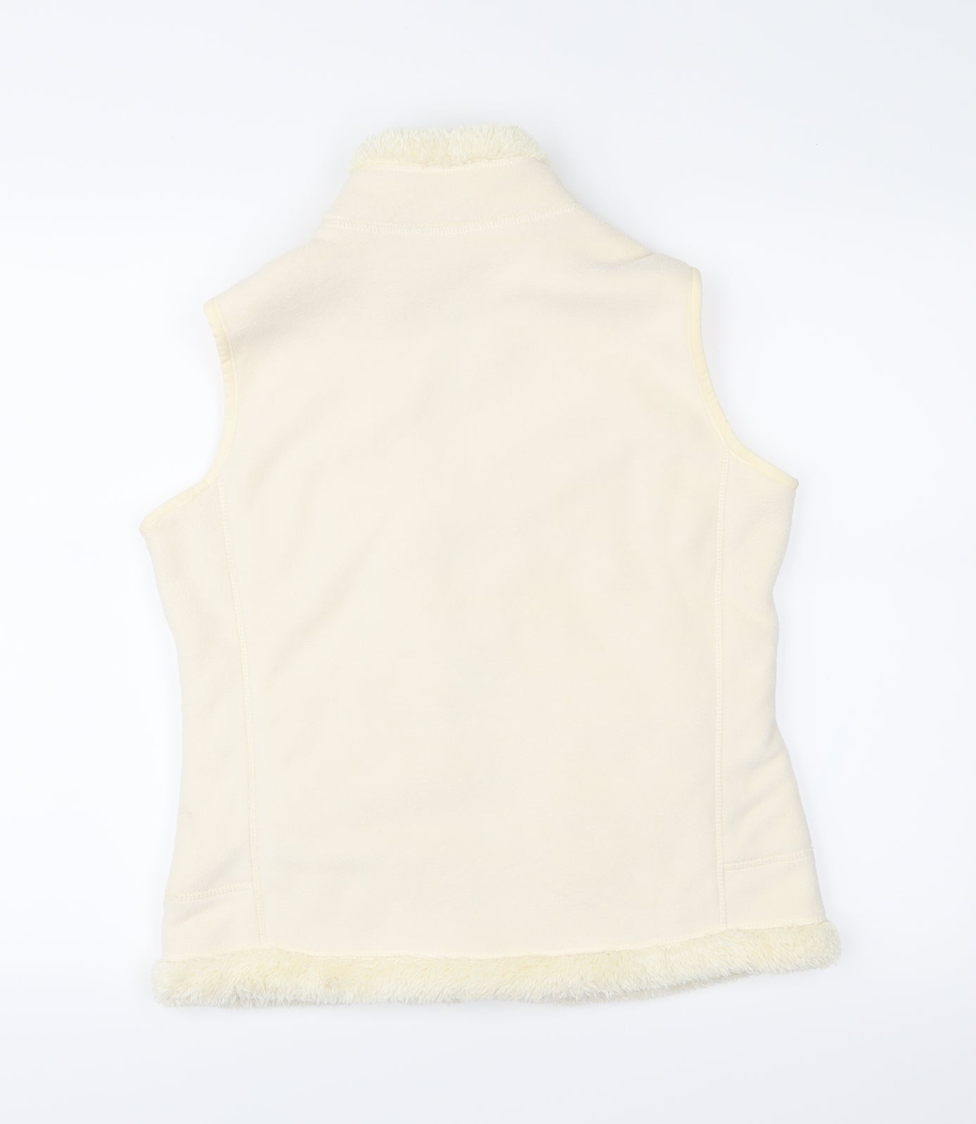 Marks and Spencer Womens Ivory  Fleece Gilet Waistcoat Size 12