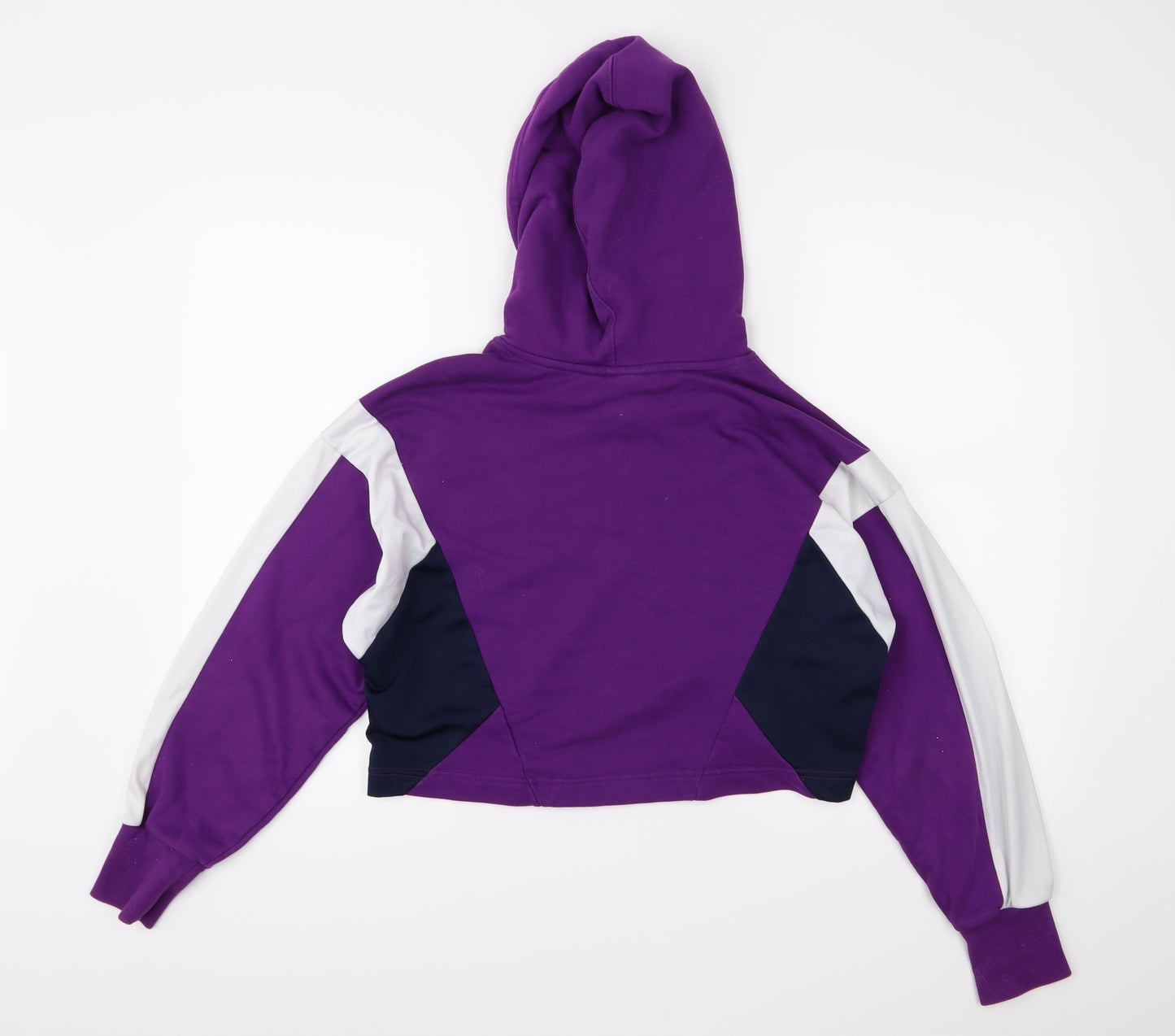adidas Womens Purple  Jersey Pullover Hoodie Size 4  - Cropped