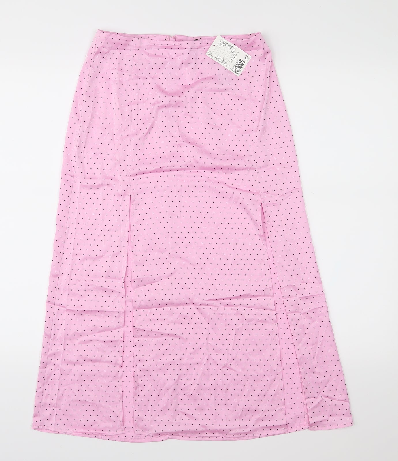 Divided Womens Pink Polka Dot  A-Line Skirt Size 8