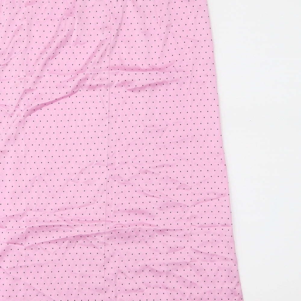 Divided Womens Pink Polka Dot  A-Line Skirt Size 8