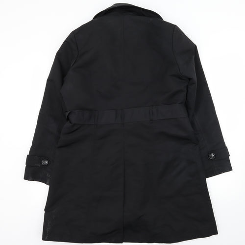 Marks and Spencer Womens Black   Overcoat Coat Size 14