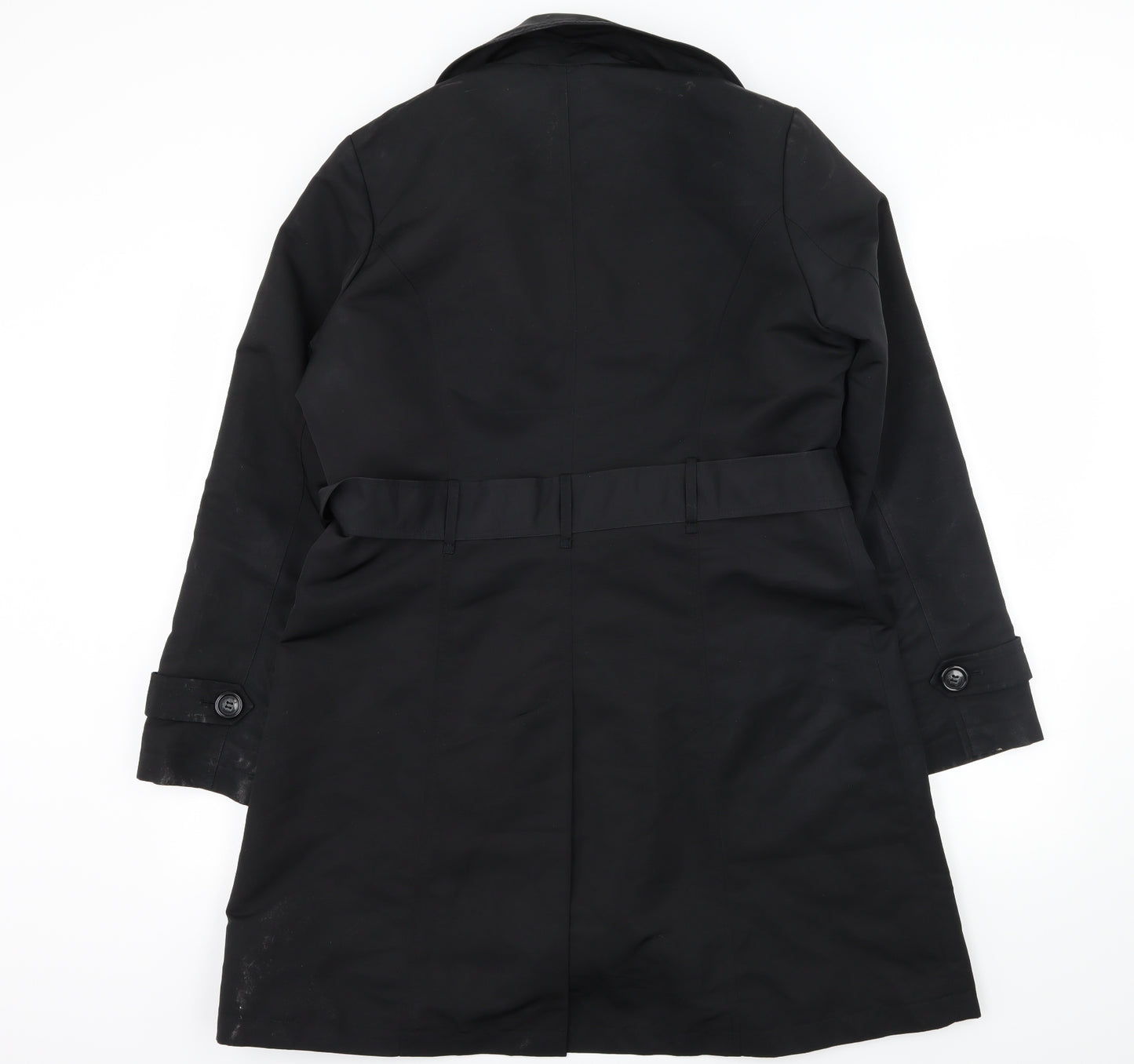 Marks and Spencer Womens Black   Overcoat Coat Size 14
