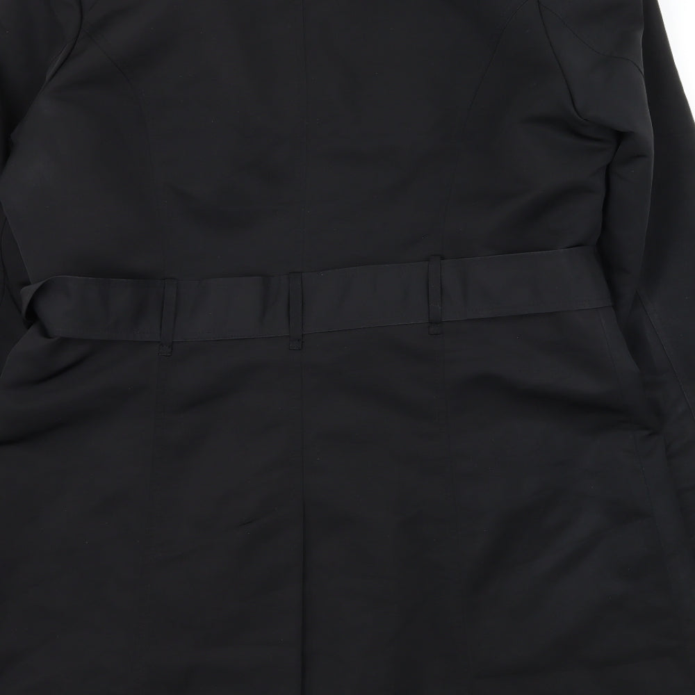 Marks and Spencer Womens Black   Overcoat Coat Size 14