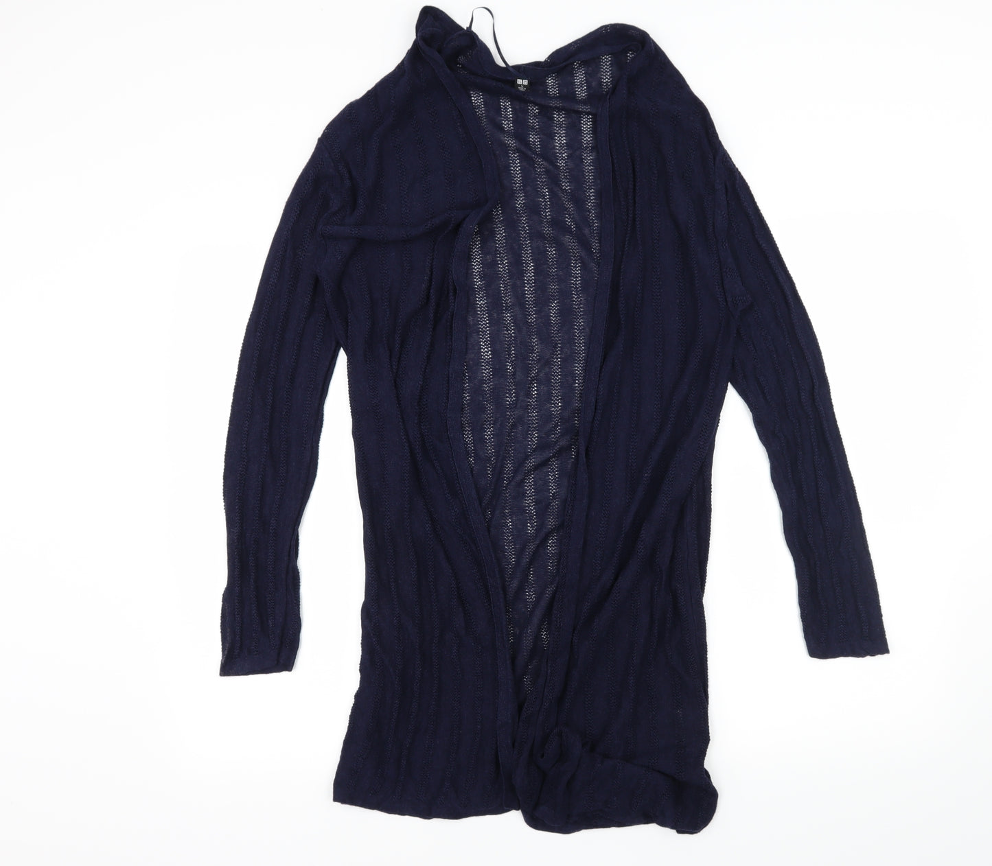 Uniqlo Womens Blue Striped Knit Cardigan Jumper Size L