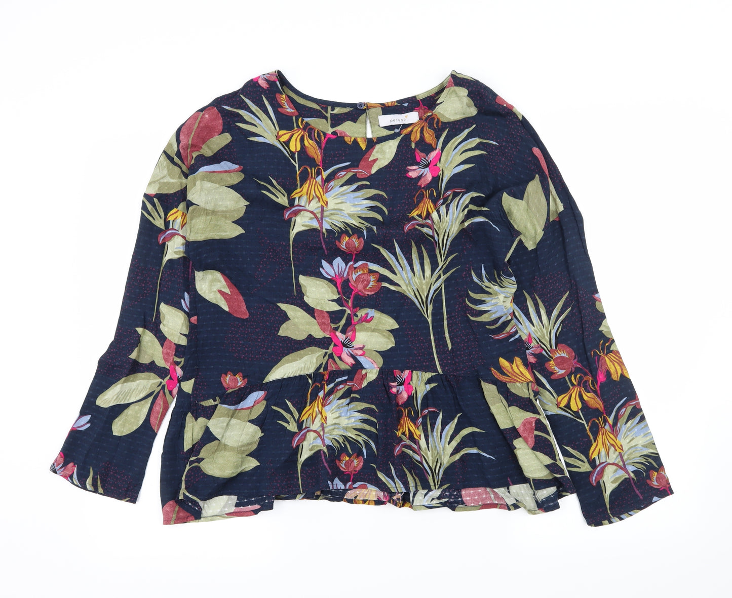 Marks and Spencer Womens Blue Floral  Basic Blouse Size 10