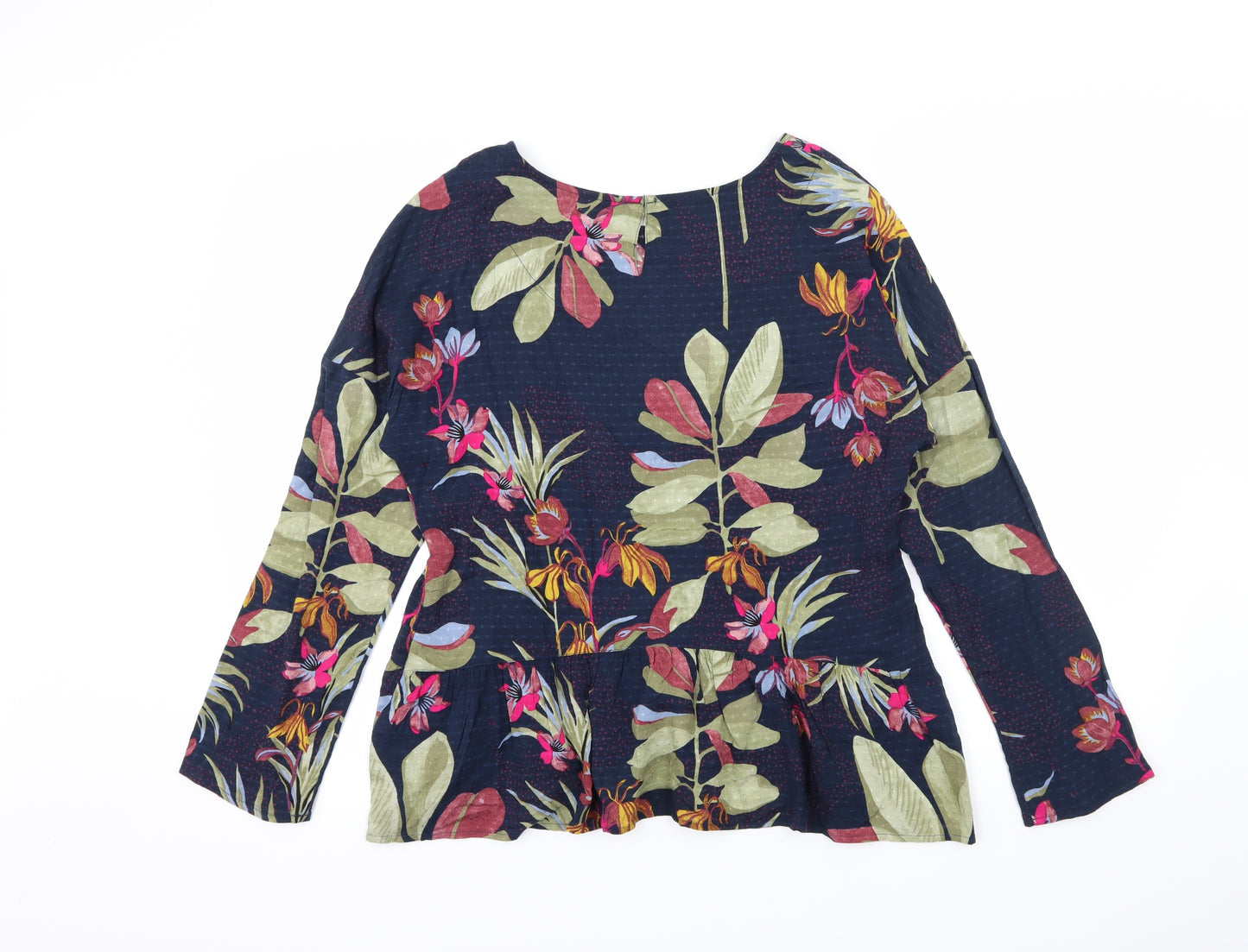 Marks and Spencer Womens Blue Floral  Basic Blouse Size 10
