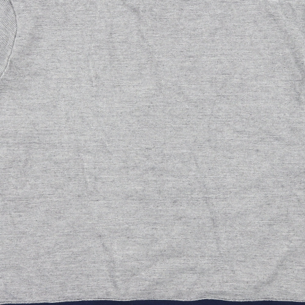 Casual Friday Mens Blue Striped Jersey Pullover Sweatshirt Size 2XL