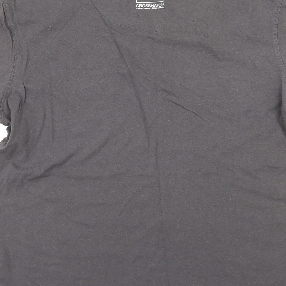 Cross Hatch Mens Grey  Jersey  T-Shirt Size XL