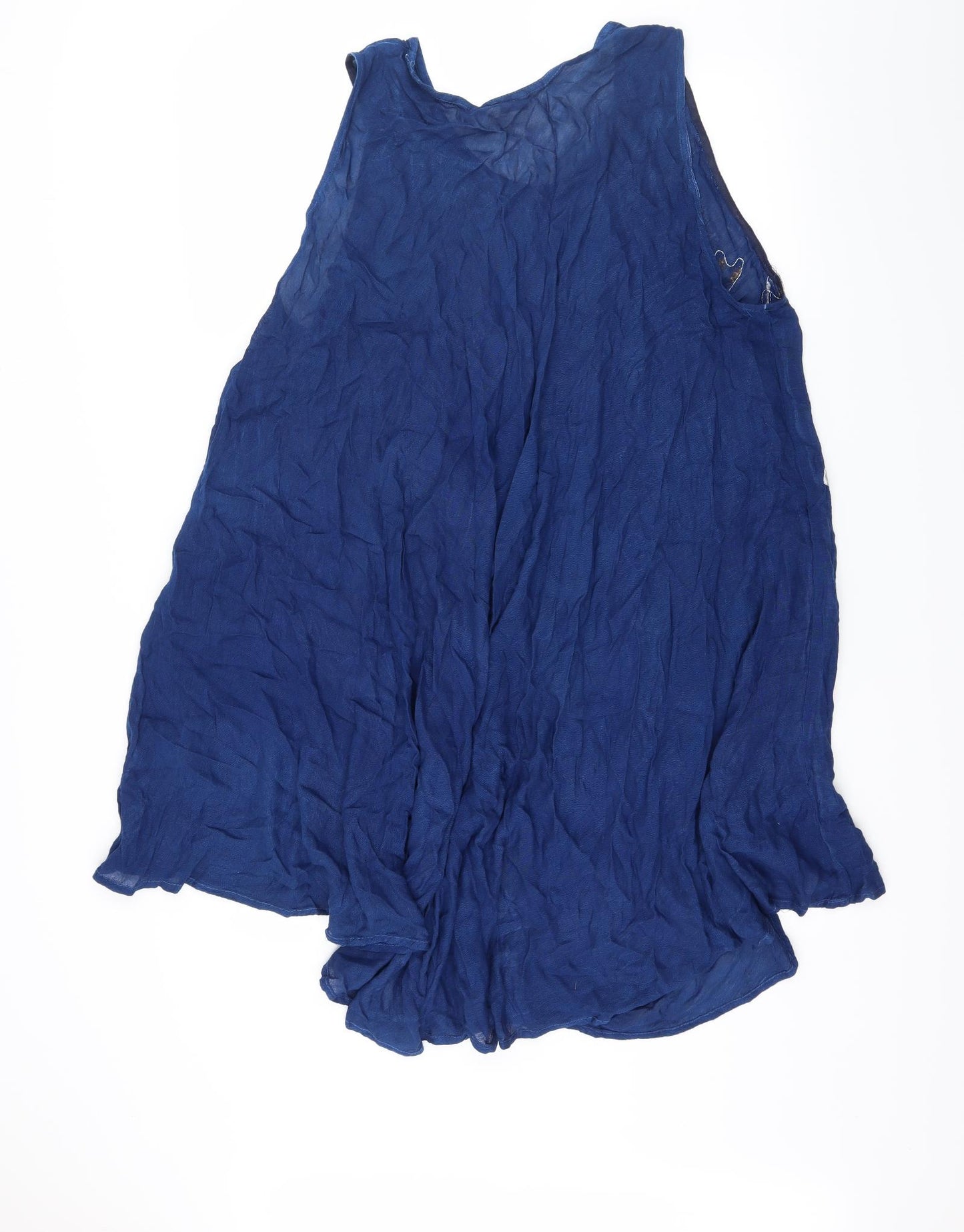 Preworn Womens Blue Geometric  Slip Dress  One Size