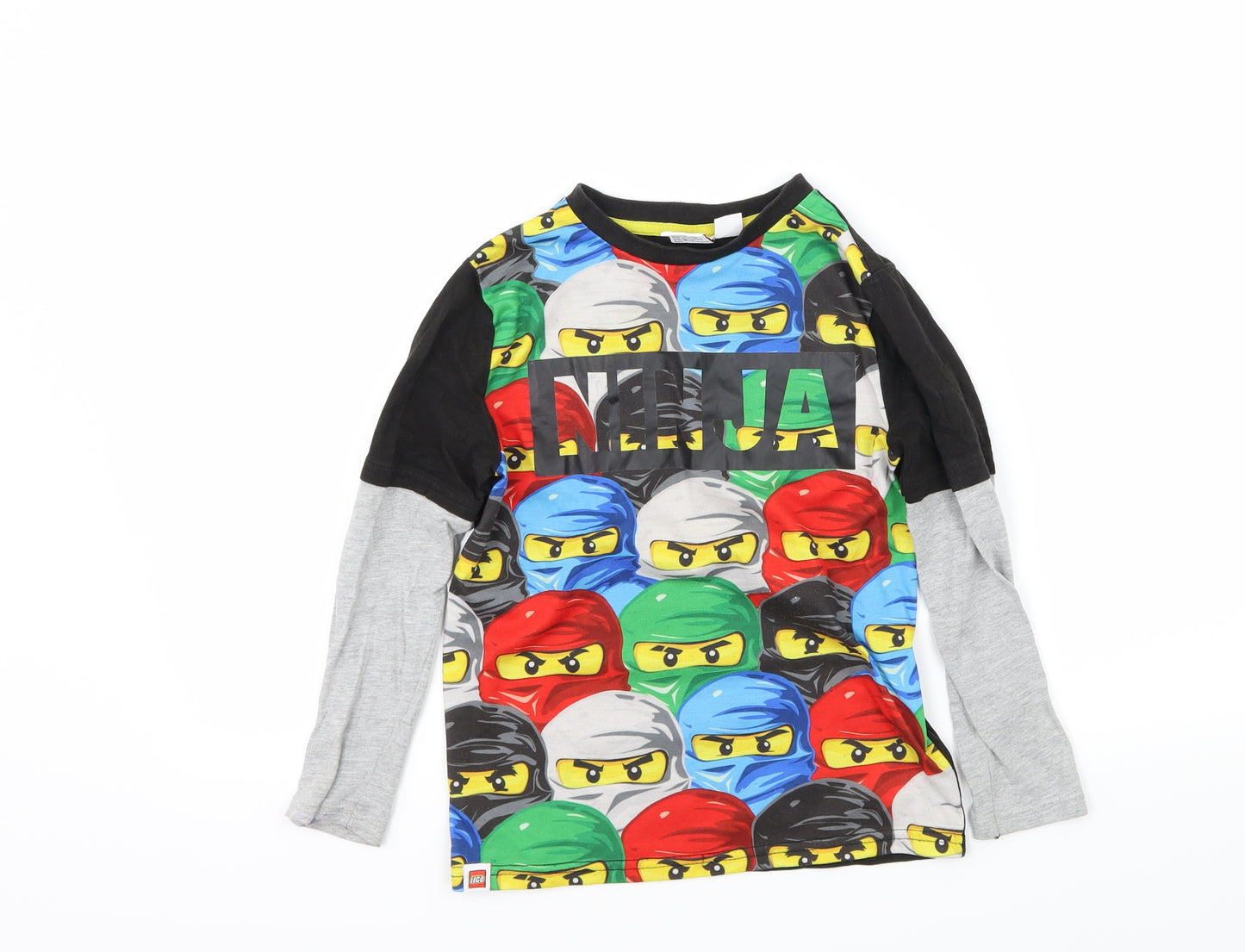 Rebel Boys Multicoloured Geometric Jersey Basic T-Shirt Size 6-7 Years  - Lego Ninja