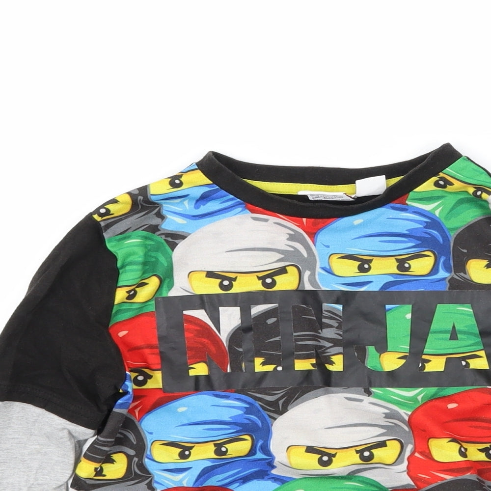 Rebel Boys Multicoloured Geometric Jersey Basic T-Shirt Size 6-7 Years  - Lego Ninja