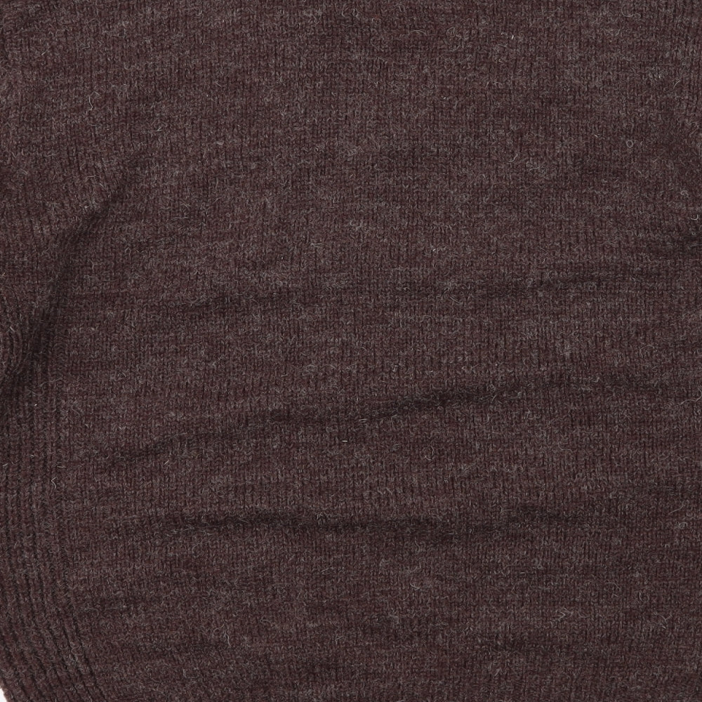 Brave Soul Mens Brown  Knit Pullover Jumper Size L