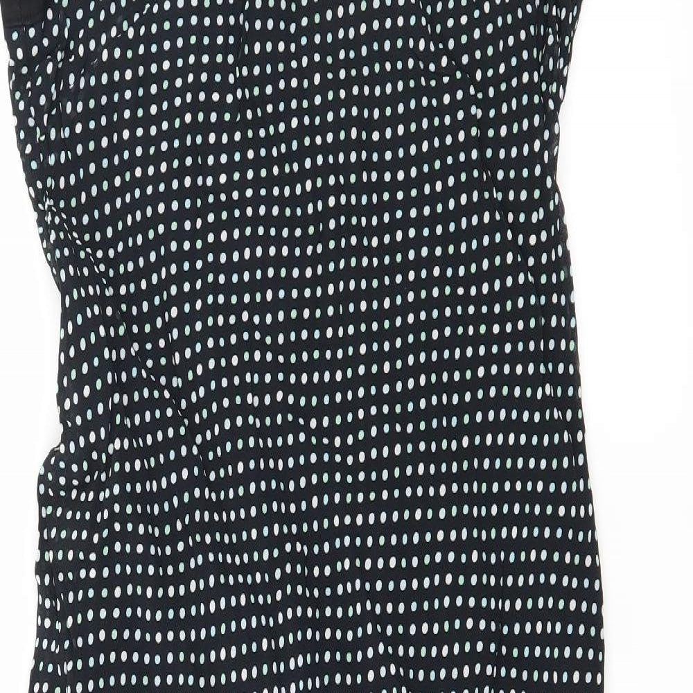 NEXT Womens Black Polka Dot Rayon Slip Dress  Size 10