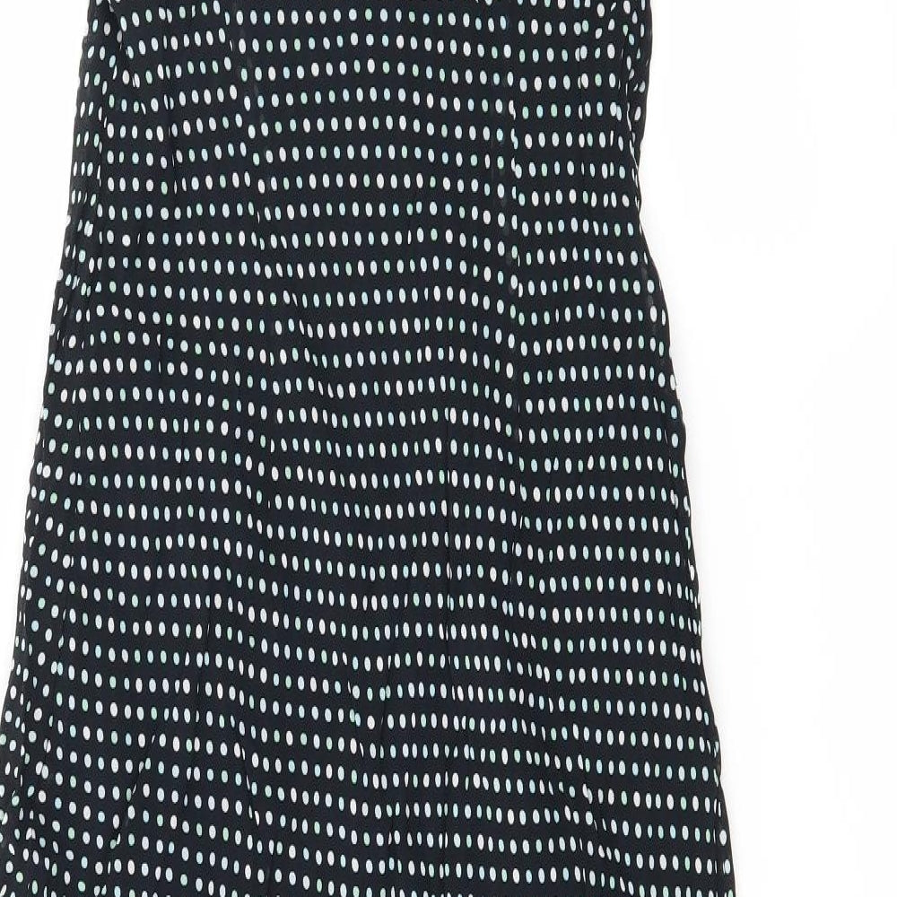 NEXT Womens Black Polka Dot Rayon Slip Dress  Size 10